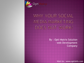 Why Your Social Media Marketing Does Not Work
