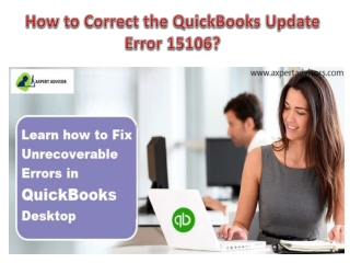 How to Correct the QuickBooks Update Error 15106?