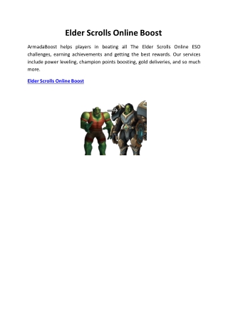 Elder Scrolls Online Boost