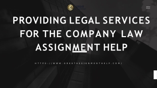 Providing Legal Services For The Company Law Assignment Help