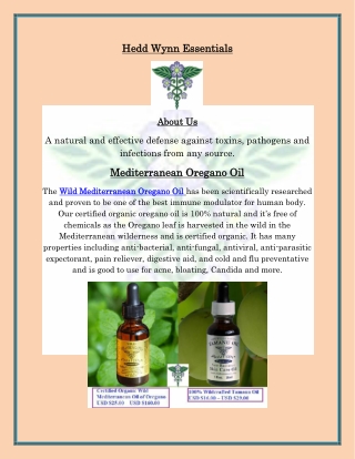 Wild Mediterranean Oregano Oil