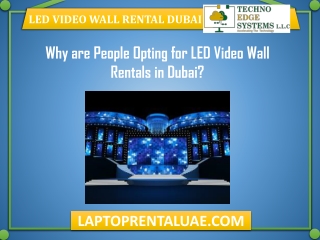 Why are People Opting for LED Video Wall Rentals in Dubai?