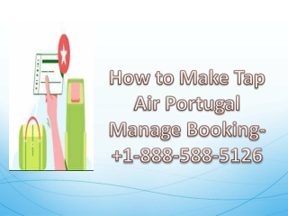 TAP Portugal Manage Booking