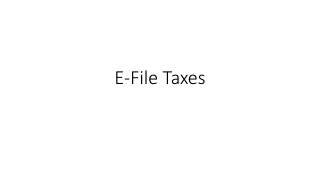 E-File Taxes