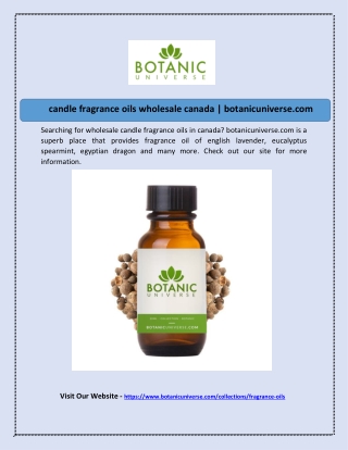 candle fragrance oils wholesale canada | botanicuniverse.com