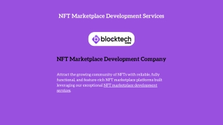 NFT Marketplace Development Services By Blocktech Brew