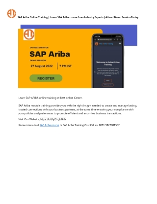 SAP Ariba Training Demo Session