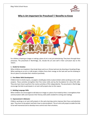 Why Is Art Important for Preschool 7 Benefits to Know