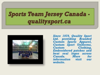 Sports Team Jersey Canada - qualitysport.ca