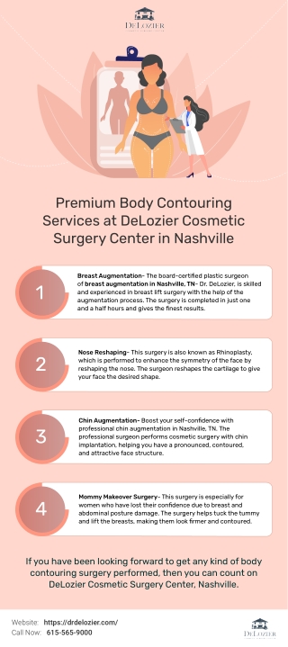 Premium Body Contouring Services at DeLozier Cosmetic Surgery Center in Nashvill