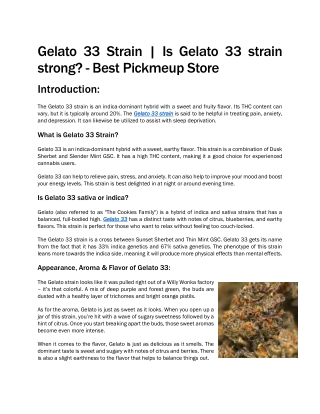Gelato 33 Strain - Best Pickmeup Store