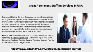 Great Permanent Staffing Services In USA