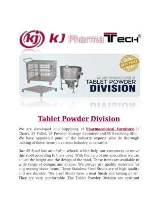 Tablet Powder Division