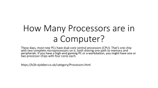 How Many Processors are in a Computer?