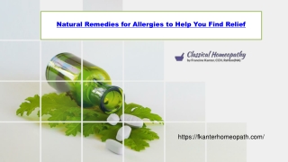 Natural Remedies for Allergies to Help You Find Relief