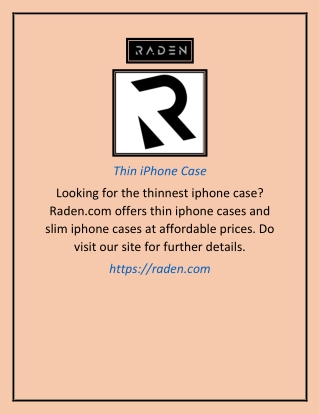 Thin iPhone Case