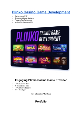 Plinko Casino Game Development