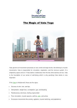 The Magic of Vata Yoga