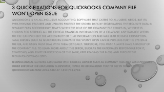 How to resolve QuickBooks company file won't open with easy steps