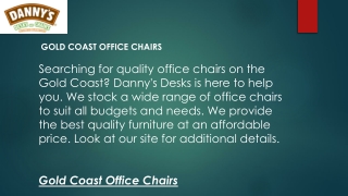 Gold Coast Office Chairs  Dannysdesks.com.au