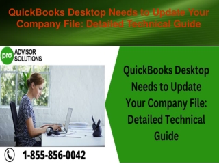 QuickBooks Desktop Needs to Update Your Company File