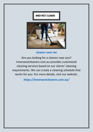 Cleaner Near Me | Innerwestcleaners.com.au