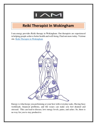 Reiki Therapist In Wokingham  I-am.energy