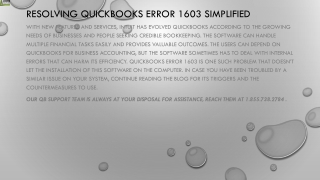 Troubleshooting steps to fix QuickBooks Error 1603