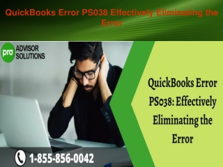 QuickBooks Error PS038  Verify steps to rectify