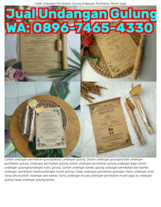 Ô89Ꮾ·ᜪ4Ꮾ5·433Ô (WA) Undangan Gulung Dari Bahan Kain Undangan Gulung Yang Unik