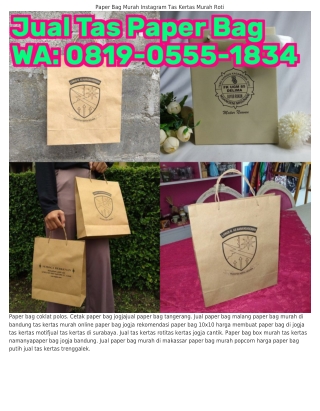 O81ᑫ_O555_18Зㄐ (WA) Tas Kertas Souvenir Tas Kertas Go Green