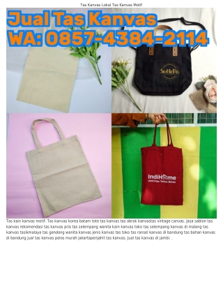 O857.4З84.2ll4 (WA) Tas Kanvas Resleting Supplier Tas Kanvas Jogja