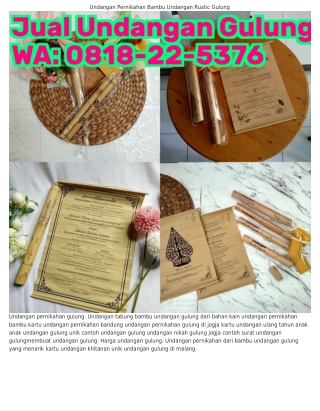 Ô818.22.537Ꮾ (WA) Harga Kartu Undangan Pernikahan Gulung Kartu Undangan Ulang Ta