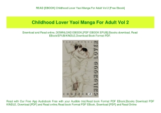 READ [EBOOK] Childhood Lover Yaoi Manga For Adult Vol 2 [Free Ebook]
