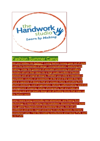 Fashion Summer Camp