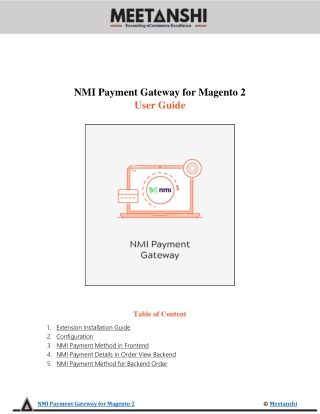 Magento 2 NMI Payment Gateway