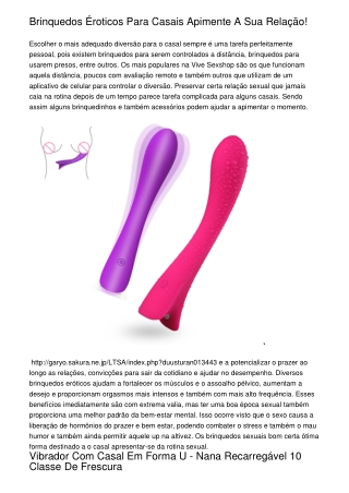 Brinquedos Éroticos Para Casais Apimente A Sua Relação!