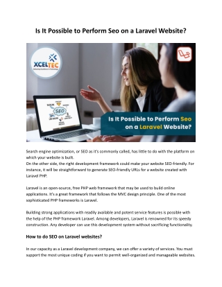 Is It Possible to Perform Seo on a Laravel Website