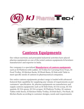 Canteen Equipments