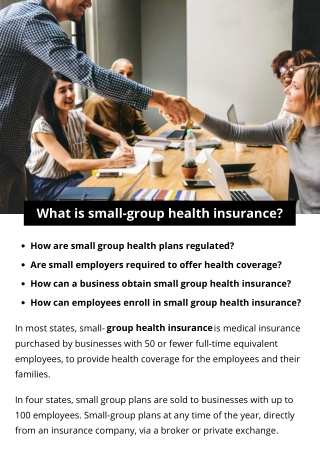 What is small-group health insurance