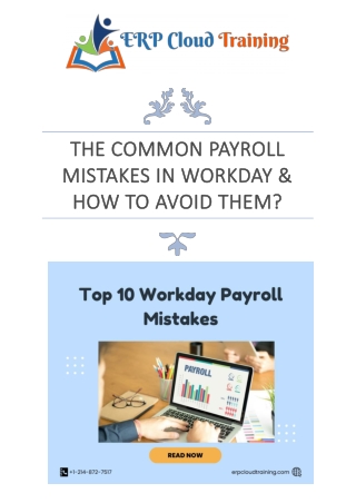 The common Payroll mistakes in Workday & how to avoid them