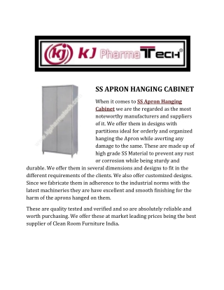 SS APRON HANGING CABINET