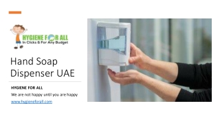 Hand Soap Dispenser UAE​