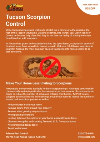 Tucson Scorpion Control | Scorpion Removal tucson