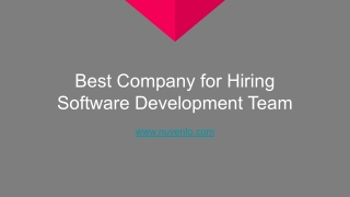 Best Company to Hire a Software Development Team USA | Kochi - Nuvento