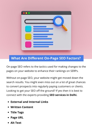 What Are Different On-Page SEO Factors?