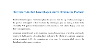 Storeemart An Best Laravel open source eCommerce Platform_