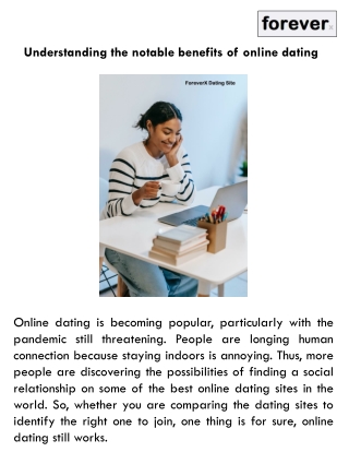 Understanding the notable benefits of online dating