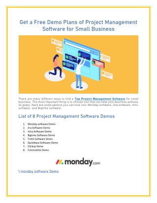 Get a Free Demo Plans of Project Management Software for Small Business