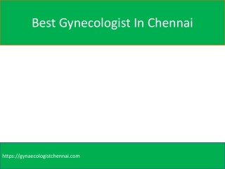 best gynecologist in Chennai